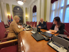 31 August 2022 National Assembly Deputy Speaker Sandra Bozic in meeting with Italian Ambassador to Serbia 